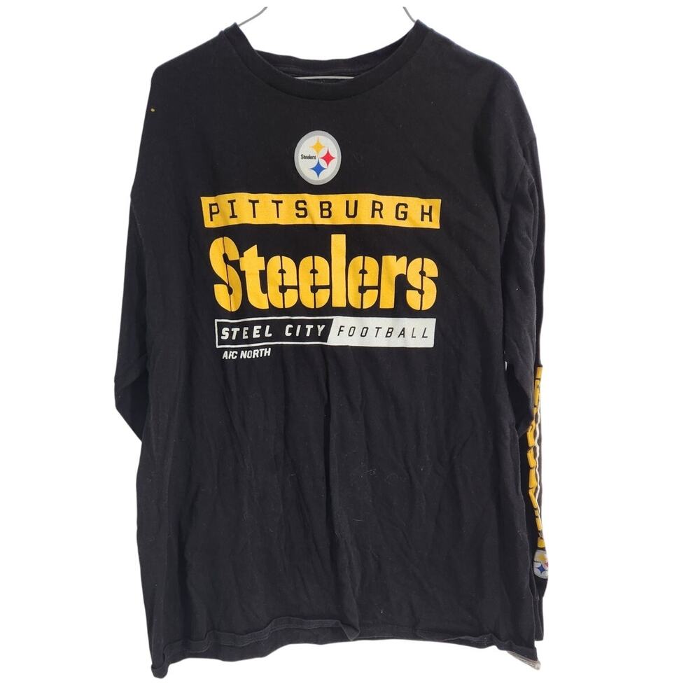 Pittsburg Steelers Black Long Sleeve Top Womens Size Extra Large XL